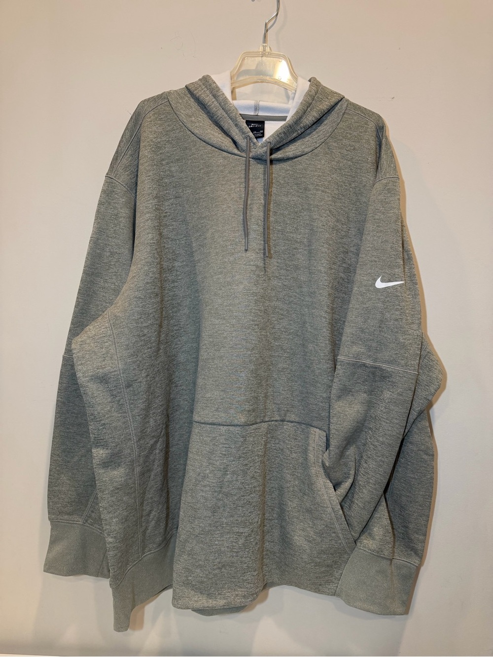 Nike Men’s Dri-Fit Gray Hooded Pullover Sweatshirt